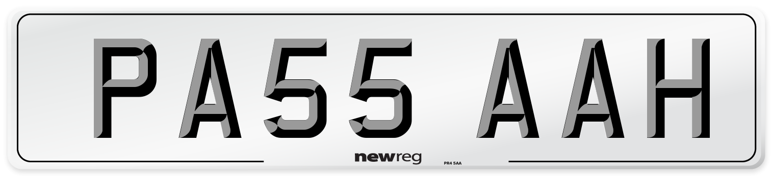 PA55 AAH Number Plate from New Reg
